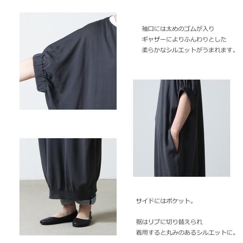evameva (エヴァムエヴァ) high twist cotton one piece / ハイ