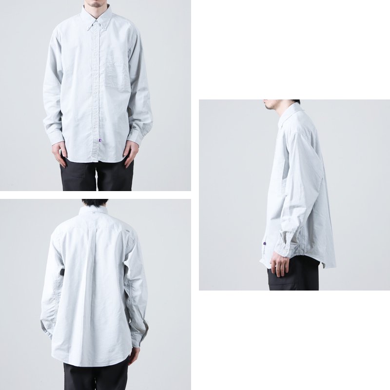 THE NORTH FACE PURPLE LABEL (ザ ノースフェイス パープルレーベル) Button Down Striped Field  Shirt / ストライプシャツ