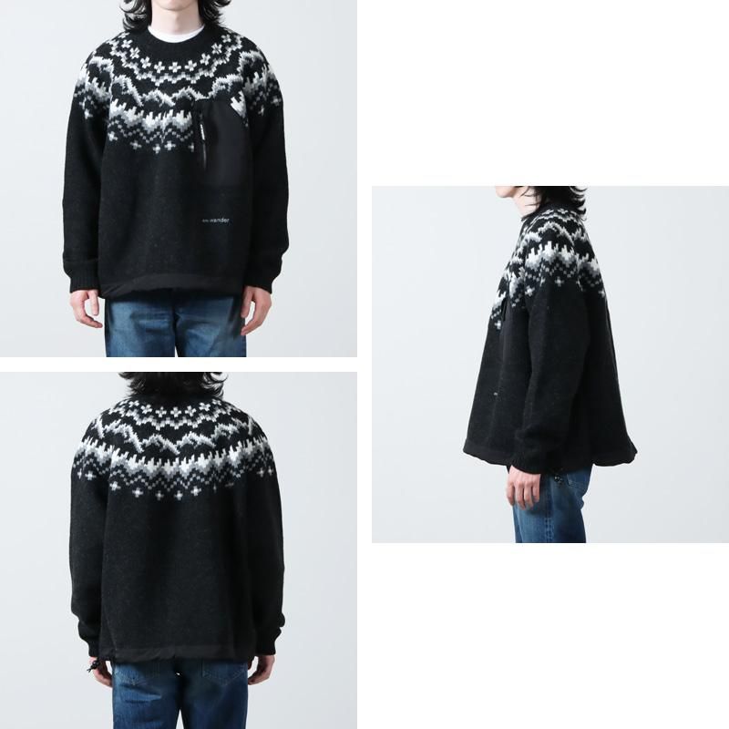 and wander (アンドワンダー) lopi knit sweater for Men / ロピ and wander (アンドワンダー) lopi knit sweater for Men / ロピ