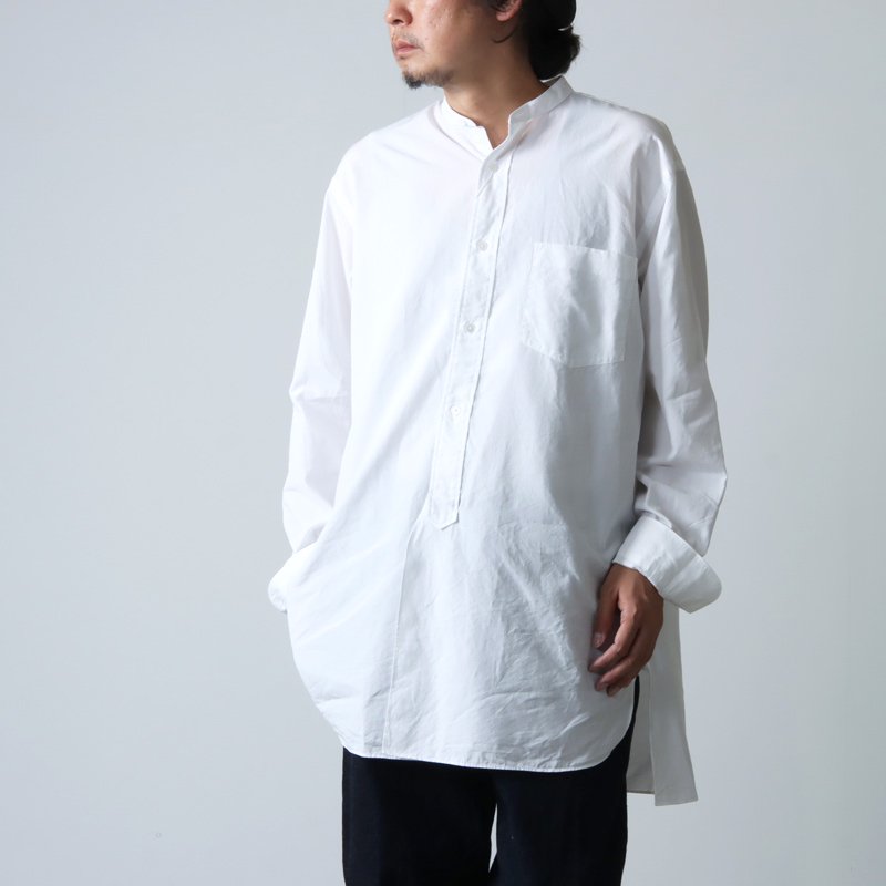 割引販促品 COMOLI コモリ バンドカラーシャツ 2 ホワイト | tonky.jp
