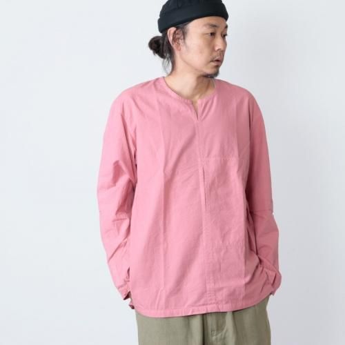 THE HINOKI ザヒノキ コットンポプリンプルオーバーシャツ THE HINOKI (ザ ヒノキ) オーガニックコットンポプリンプル
