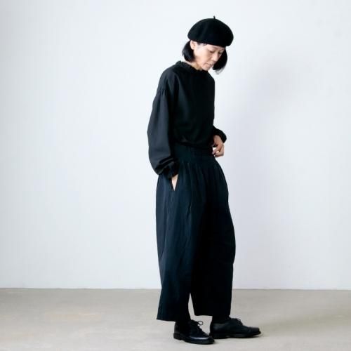 お値下げ＊Veritecoeur コットンタイプライター サルエルパンツ＊ コットンタイプライター ギャザーワイドパンツ