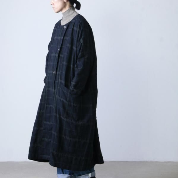 AU GARCONS (オーギャルソン) ANNA check / ノーカラーコート