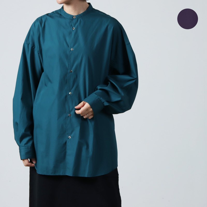 Graphpaper (グラフペーパー) Broad L/S Oversized Band Collar Shirt / ブロードロングスリーブ オーバーサイズバンドカラーシャツ