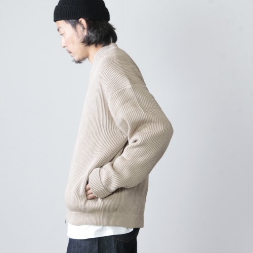 crepuscule (クレプスキュール) rib stitch zip cardigan / リブステッチ