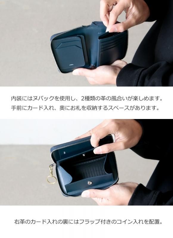 ITTI イッチ　黒桟革　クリスティスマートミッドウォレット CRISTY SMART MID WLT.5｜武将の鎧にも使われた黒桟革ミニ財布