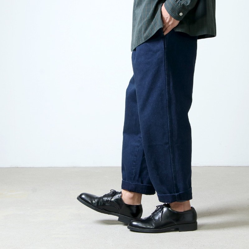 unfil (アンフィル) 14oz organic cotton denim 2tuck trousers / 14