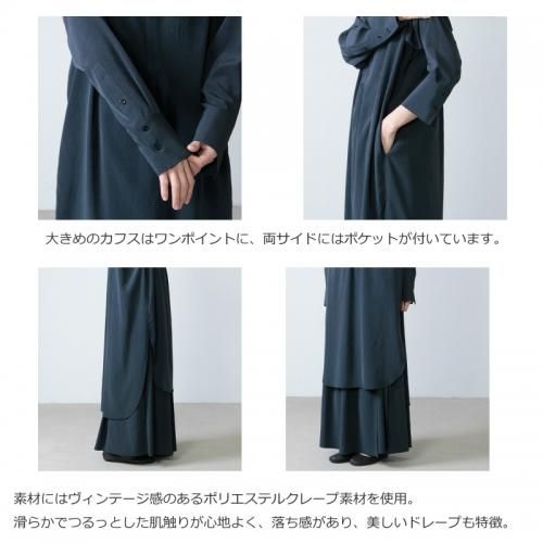 08sircus (ゼロエイトサーカス) Vintage crape band collar long