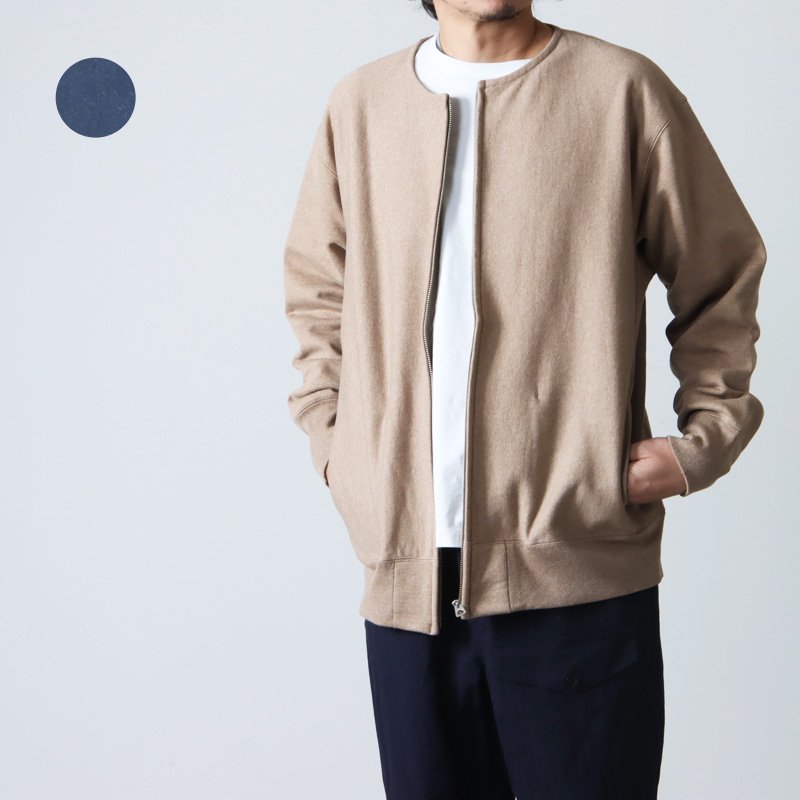 A VONTADE (ア ボンタージ) Reverse Crew Zip Cardigan / リバース