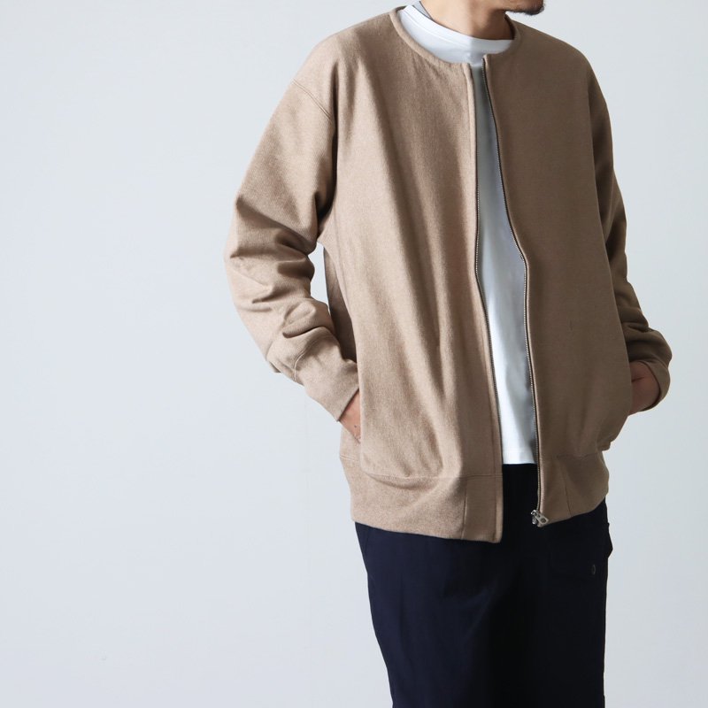 A VONTADE (ア ボンタージ) Reverse Crew Zip Cardigan / リバース