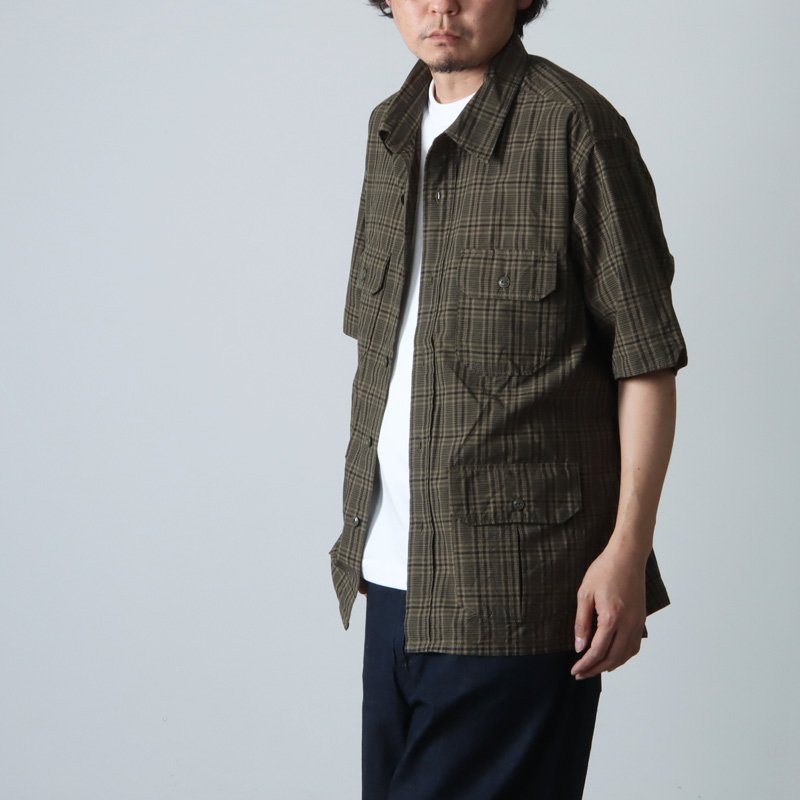 ENGINEERED GARMENTS (エンジニアードガーメンツ) S/S Bush Shirt -Cotton Madras Check /  ショートスリーブ ブッシュシャツ