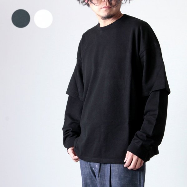 WELLDER (ウェルダー) Layered Sleeves Crewneck / レイヤードスリーブ 