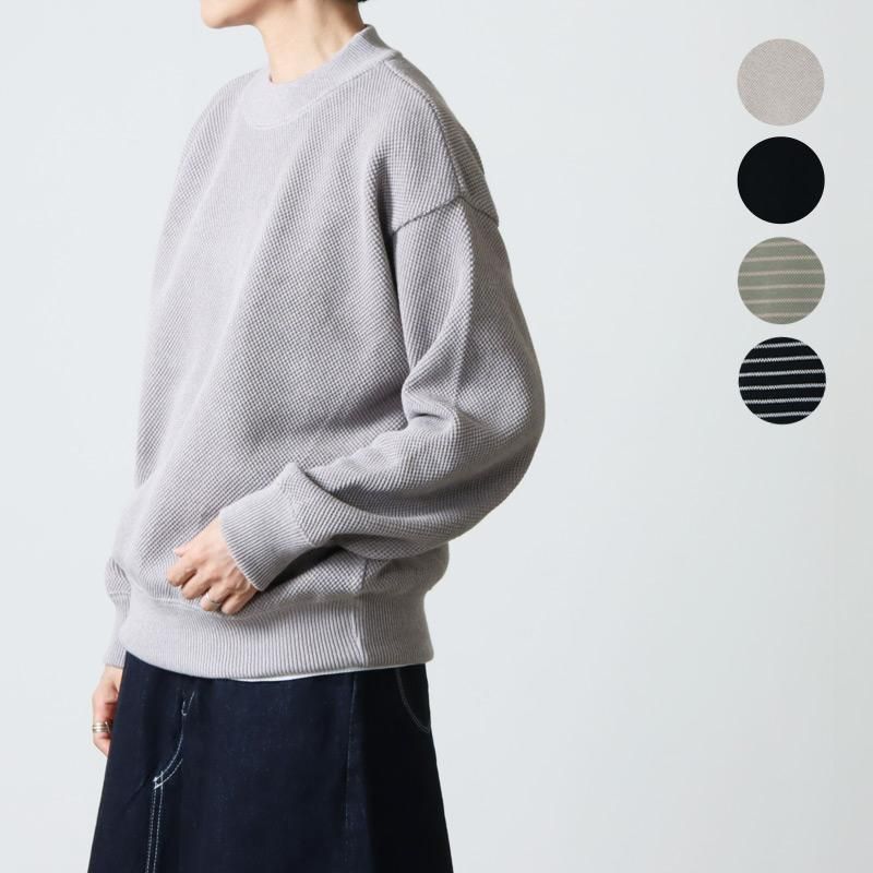 crepuscule (クレプスキュール) Moss stitch Moc Neck L/S sweat