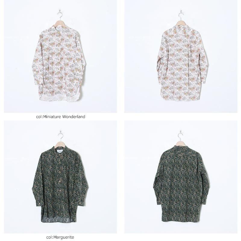 YAECA (ヤエカ) CANVAS DESIGN PAINTS STAND COLLAR SHIRT