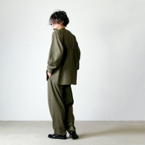 MARKAWARE (マーカウェア) NO COLLAR PULL OVER SHIRT