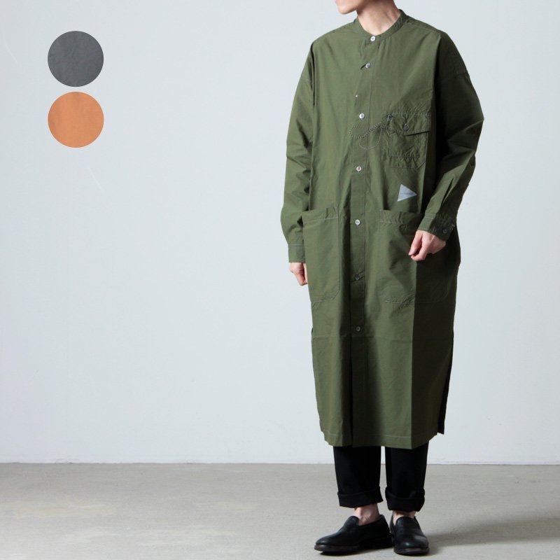 and wander (アンドワンダー) CORDURA typewriter long shirt / コーデュラタイプライターロングシャツ