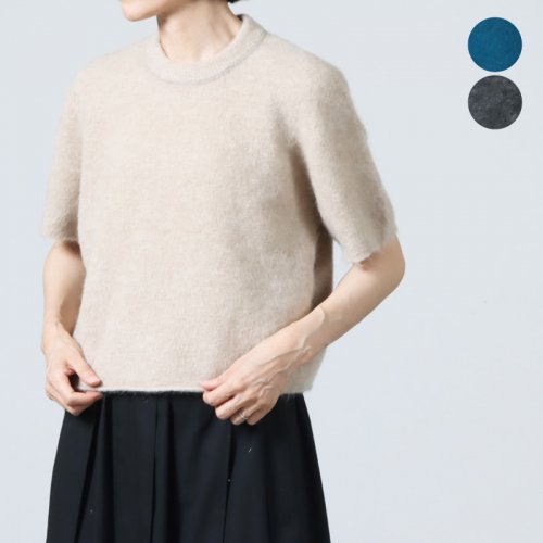 unfil (ե) stretch superkid mohair short-sleeve sweater / ȥåѡåɥإ硼ȥ꡼֥