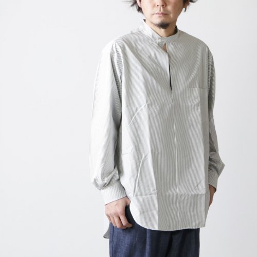 WELLDER (ウェルダー) Buck Side Tucked Band Collar Pullover Shirt