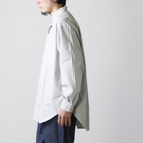 WELLDER (ウェルダー) Buck Side Tucked Band Collar Pullover Shirt