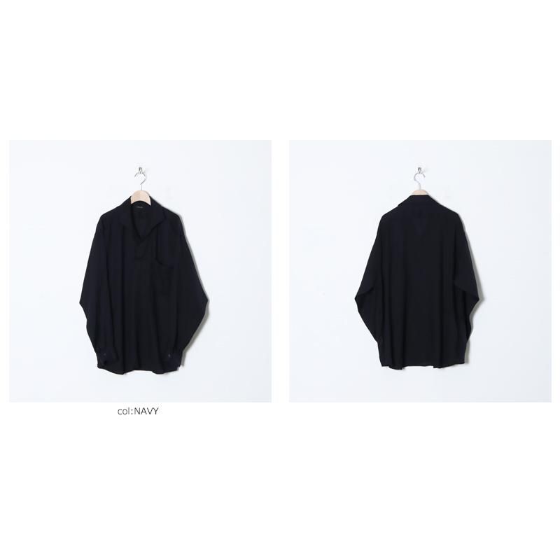 COMOLI リネンツイルスキッパーシャツ