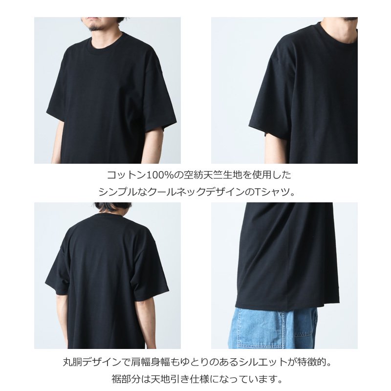 22ss COMOLI コモリ 空紡天竺半袖Tシャツ size3