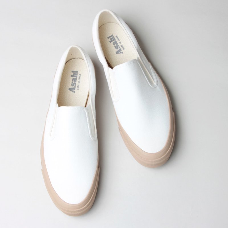 ASAHI (アサヒ) ASAHI DECK SLIP-ON MEN - WHITE / BEIGE / アサヒ