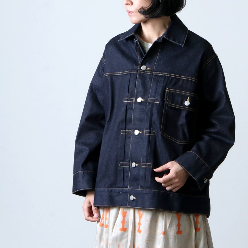 高品質の人気 ビューティフルピープル selvage bluson cropped denim G