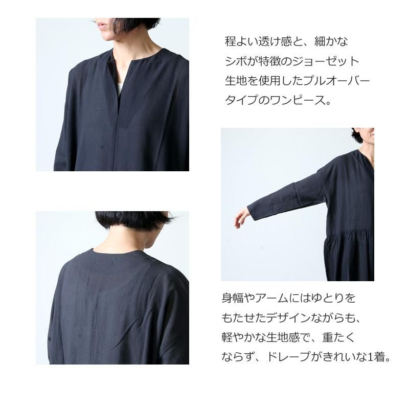人気ランキング evameva (エヴァムエヴァ) cotton georgette OP / コットン One Piece