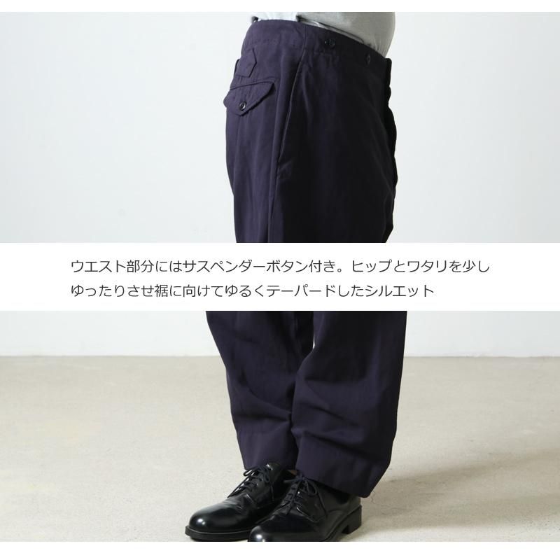 COMOLI (コモリ) 製品染 ドローストリングパンツ｜スラックス