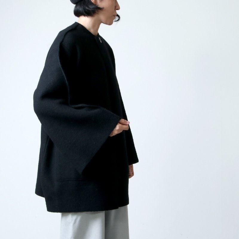 08sircus (ゼロエイトサーカス) Wool fulling knit blanket stitch coat