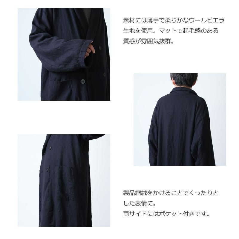 08sircus (ゼロエイトサーカス) Wool viyella fulling coat