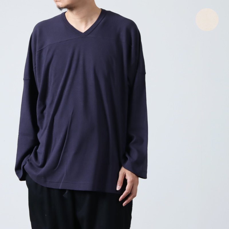 【sale】comoli コットンフライス　ホッケーシャツ　サイズ3トップス