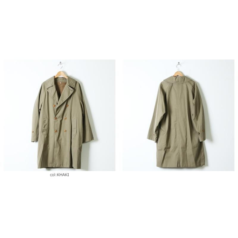 COMOLI (コモリ) コットンギャバ ダブルブレステッドコート COMOLI (コモリ) コットンギャバ ダブルブレステッドコート