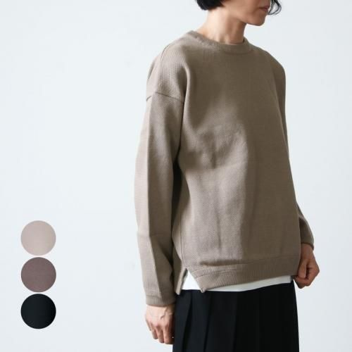 crepuscule (ץ塼) Moss stitch crew slit for woman / ⥹ƥå롼å ǥ