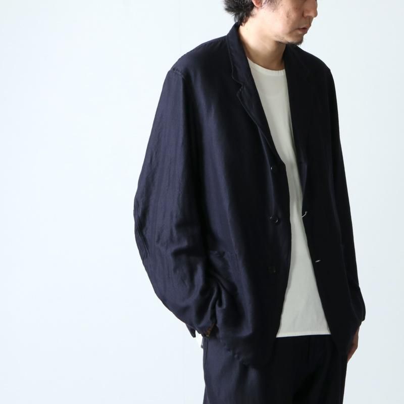 COMOLI】ウールピンシルク セットアップ NAVY/3 - テーラードジャケット