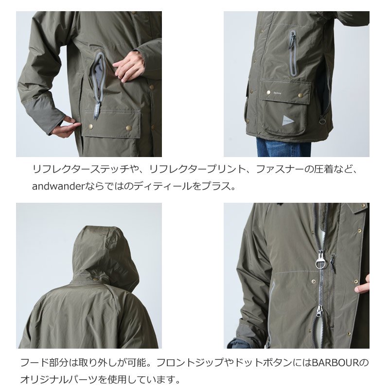 and wander (アンドワンダー) Barbour rip jacket / バブアー リップ