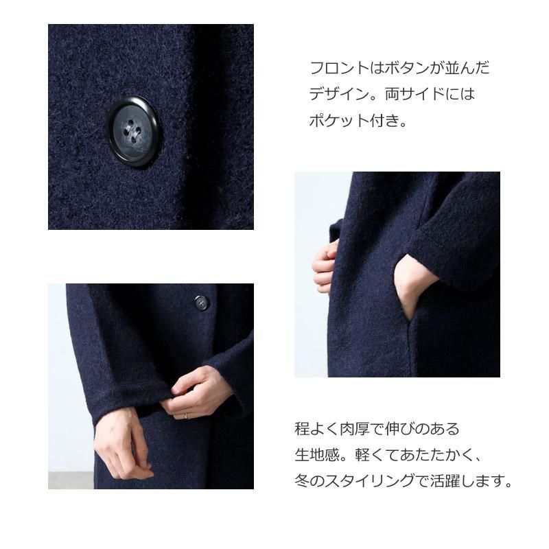 mao made (マオメイド) 圧縮WOOLモックネックコート