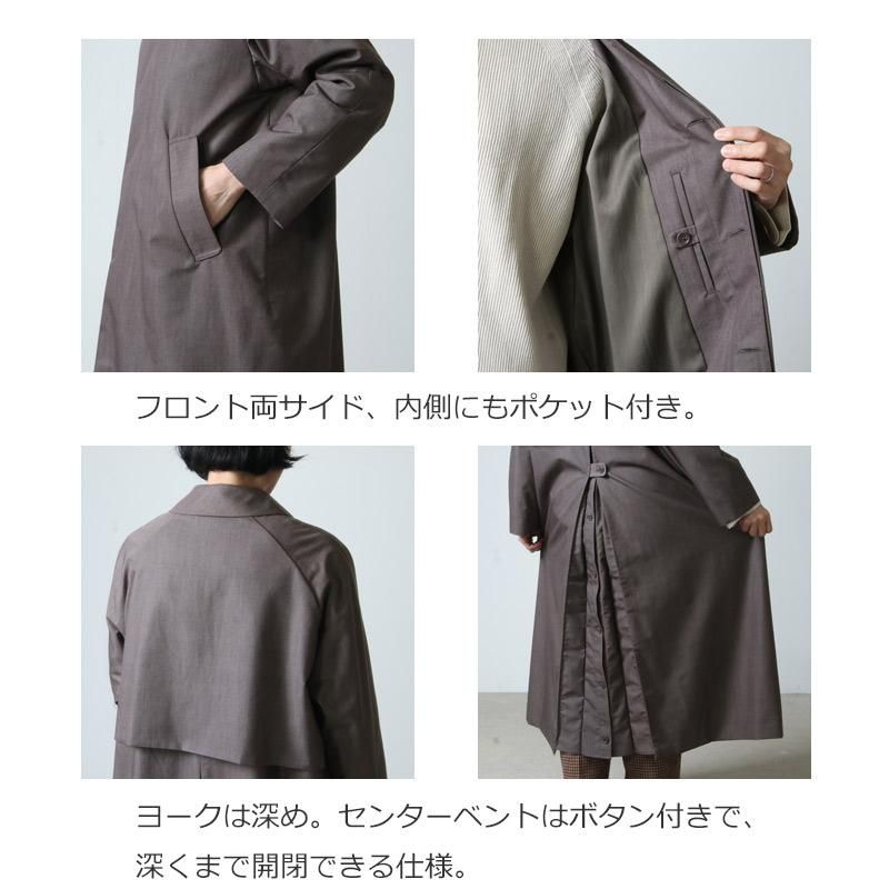 ヤエカ ステンカラーコート ロングコート クリーニング済み YAEKA