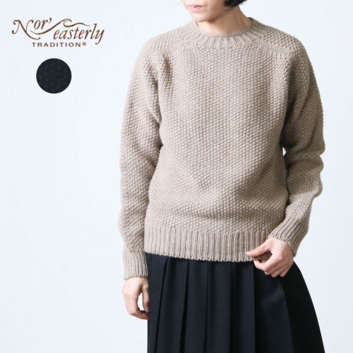 NOR'EASTERLY (ノア イースターリー) NOR'EASTERLY HARLEY 6ply seed stitch crew / ハーレー 6プライシードステッチクルー