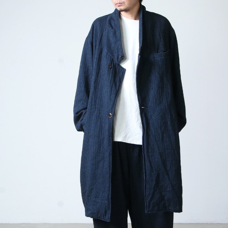 roundabout (ラウンダバウト) Oxford Notched Collar Coat ...