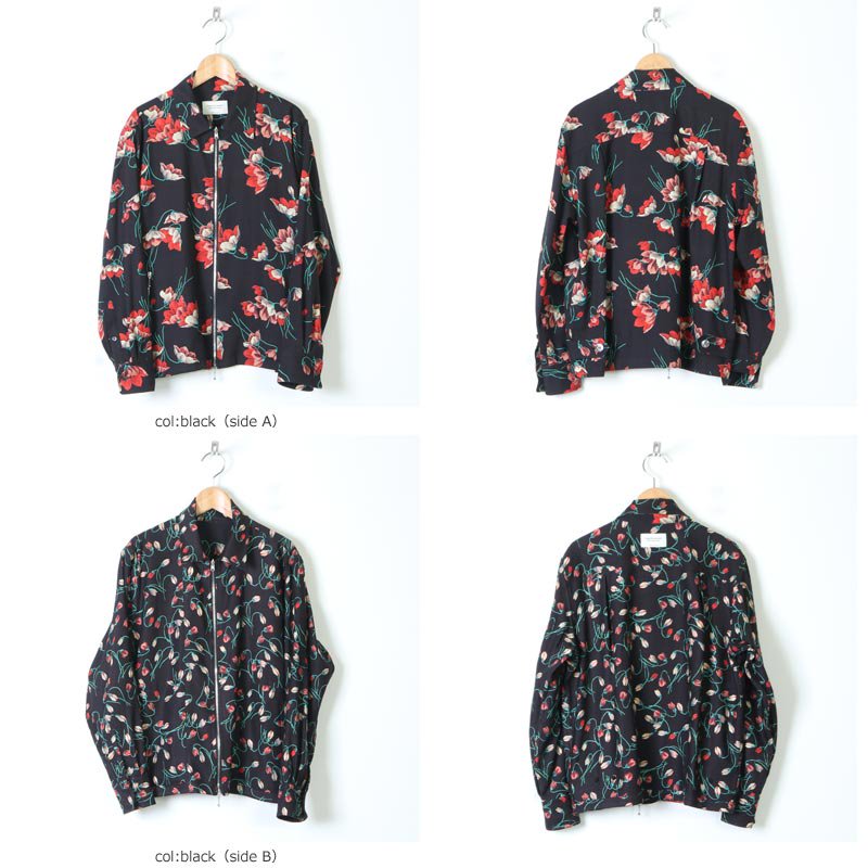 beautiful people (ビューティフルピープル) Wface bloom print zip up