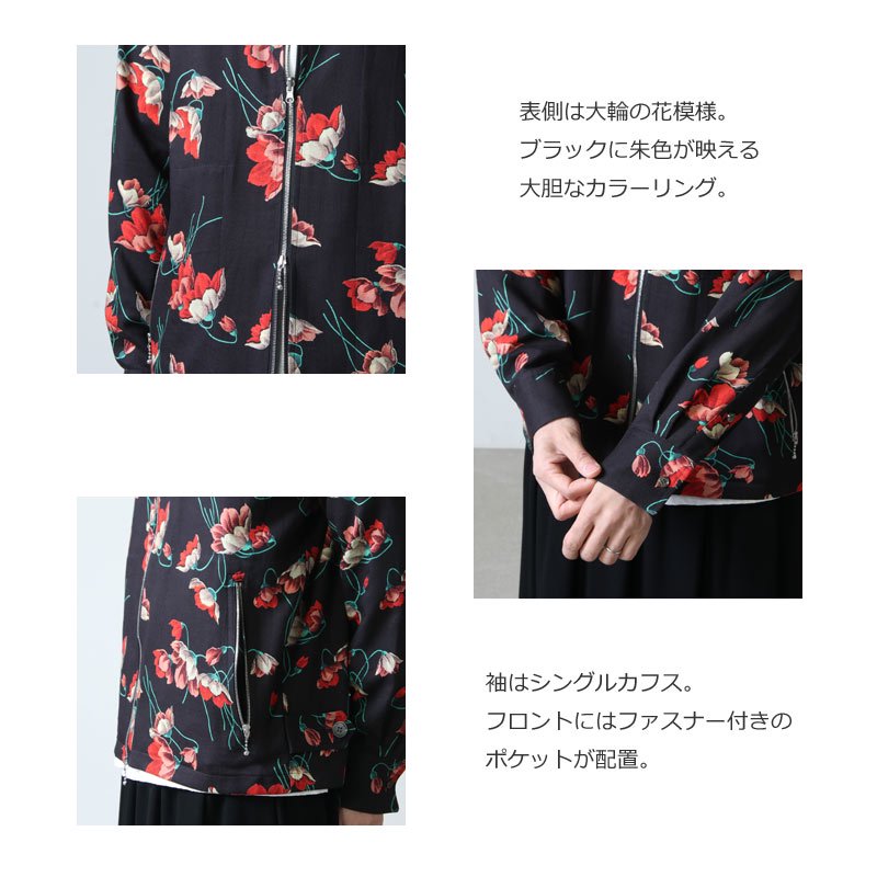 beautiful people (ビューティフルピープル) Wface bloom print zip up