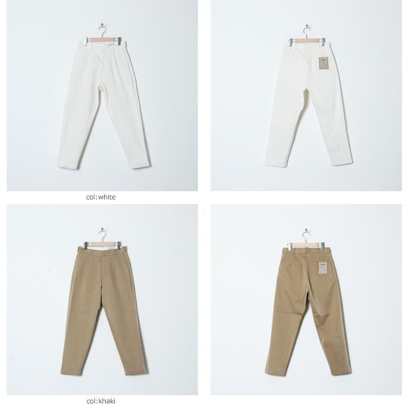 YAECA (ヤエカ) CHINO CLOTH PANTS TACK TAPERED / チノクロス