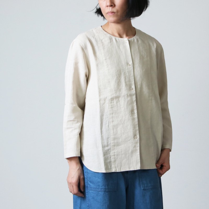 evameva (エヴァムエヴァ) water linen shirts / ウォーターリネンシャツ