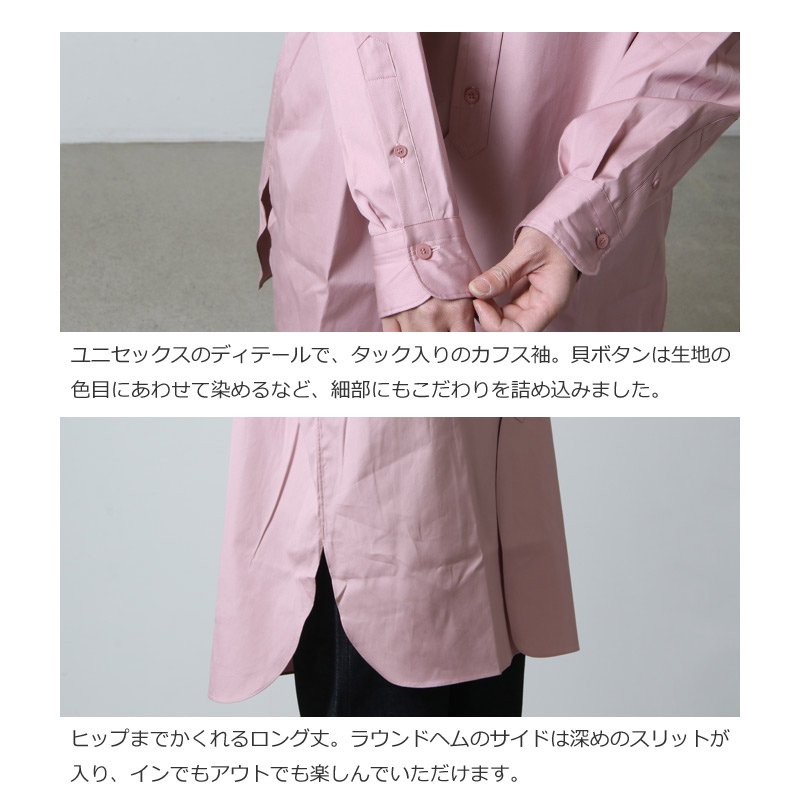 LENO (リノ) BAND COLLAR SHIRT / バンドカラーシャツ