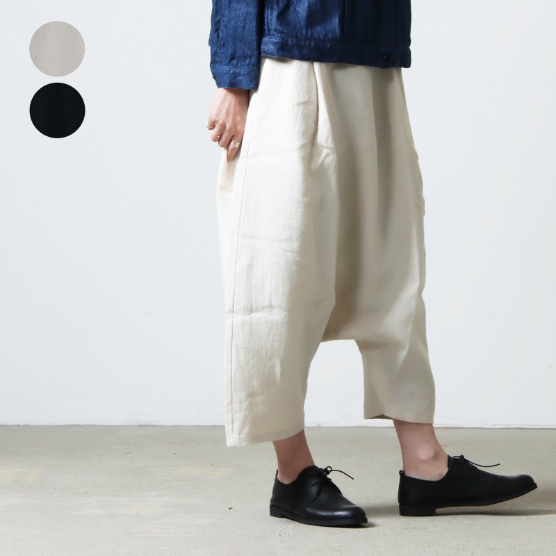 evameva (エヴァムエヴァ) raising linen sarrouel pants / レイジング 