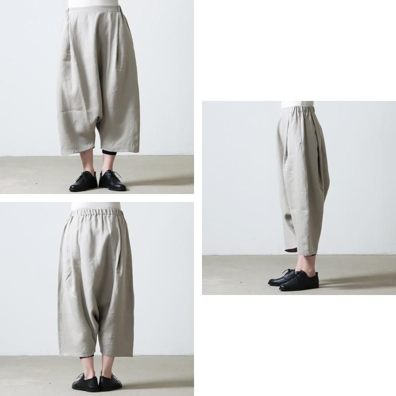 evameva (エヴァムエヴァ) raising linen sarrouel pants