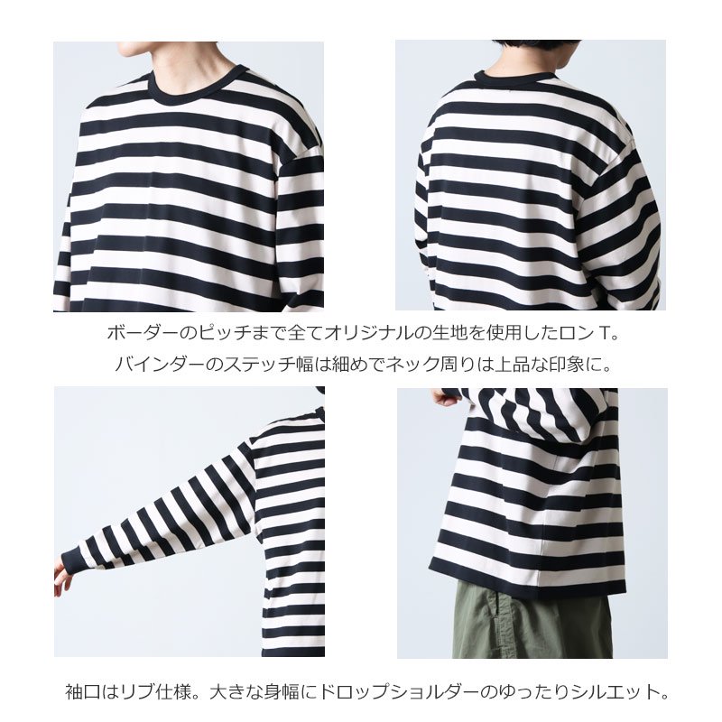 Graphpaper (グラフペーパー) Fine Cotton Border L/S Tee / ファインコットンボーダーロングスリーブT