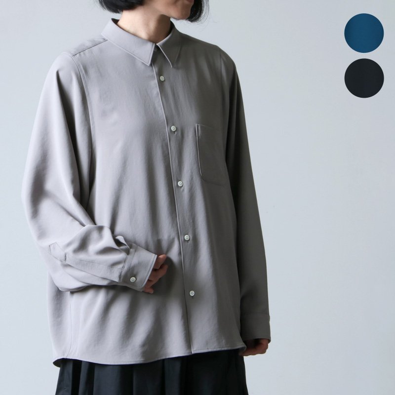 Graphpaper (グラフペーパー) Matte Satin Regular Collar Big Sleeve