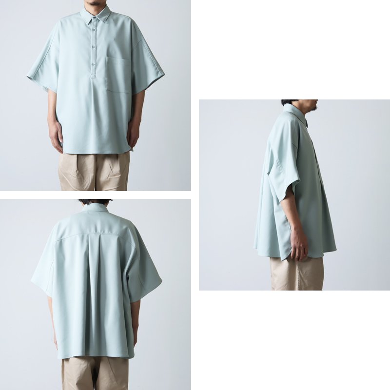 Graphpaper (グラフペーパー) Stretch Kersey Short Yoke Sleeve Shirt